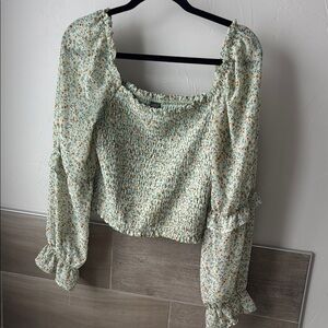 Floral Smocked Women's Top